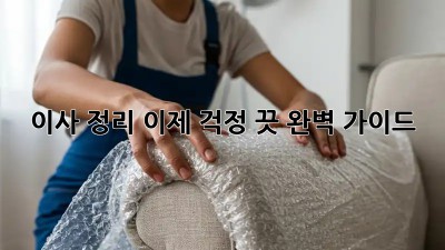 이사 정리, 이제 걱정 끗! 완벽 가이드
