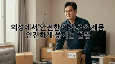 의성에서 안전한 이사, 가전제품 안전하게 옮기는 꿀팁!