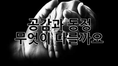 공감과 동정, 무엇이 다를까요?